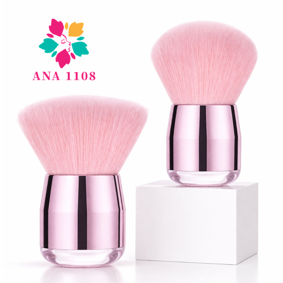 ANA1108 1/2 PCS Pincel De Maquiagem Facial Pó Blush Base Rosa Kabuki