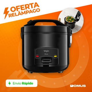 Panela Elétrica de Arroz 1 Litro Elgin Rizzo 5 Xícaras 400W Preta