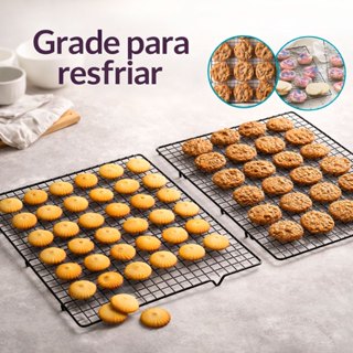 Grade Confeitaria 1 ou 2 Para Resfriar Alimentos Grelha Bolos Cake Doces Biscoito Pão Antiaderente em Oferta na Shopee