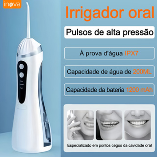 Inova Irrigador Oral Portátil—200ML, Pulso Elétrico de Alta Pressão e Ultrassom em um só em Oferta na Shopee