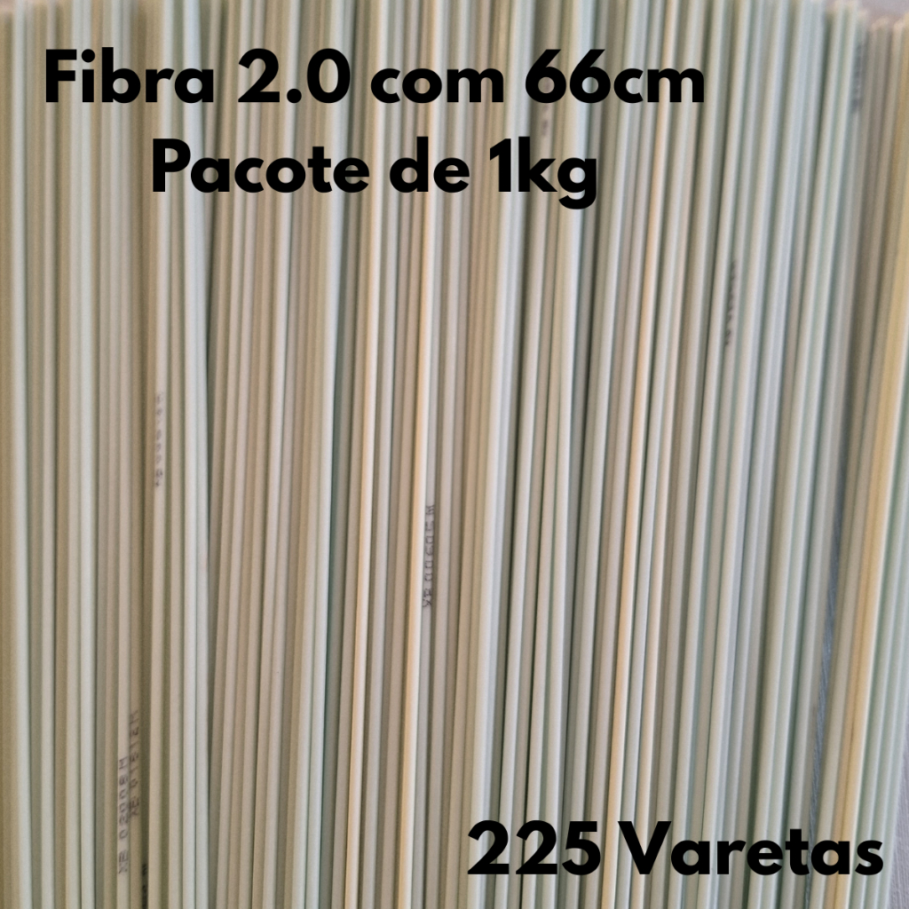 Vareta fibra 2.0 66cm Pipa Flechinha 38x38 Baratão Grande