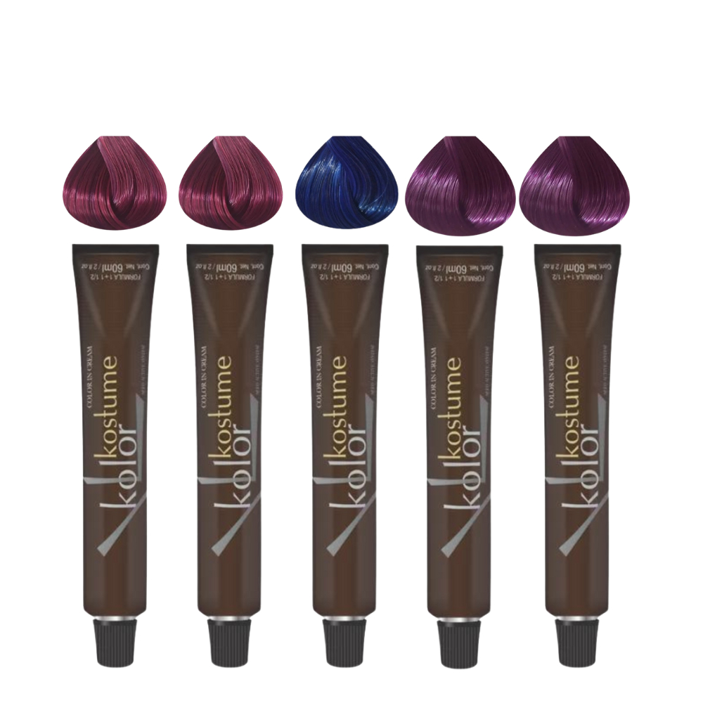 Kit Kostume Kolor Marsala 8.26(2und) + Violeta(2und) + Azul