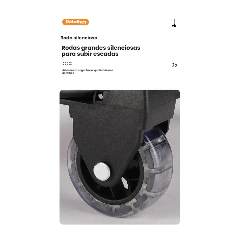 Suporte Com Rodas Dobrável Para Mochilas Escolares Perfeito Para Crianças E Uso Em Escadas — imagem 2 de 2