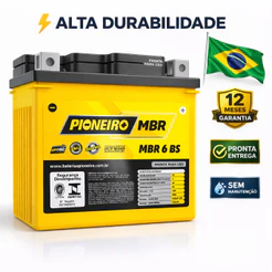 Bateria Moto Agm/vrla Pioneiro Mbr 6 Bs 12v 6ah