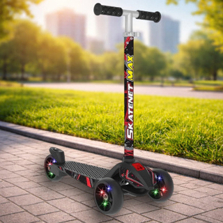 Skatenet Max Bandeirante Infantil Com Led - Preto em Oferta na Shopee