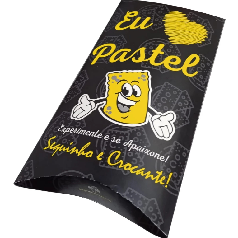 Embalagem de Pastel Delivery Viagem M Food Pastelaria Caixa