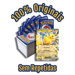 Kits Pokémon Até 100 Cartas Originais com 1 Ultra Rara e 10 Brilhantes GARANTIDAS - Sem Repetidas