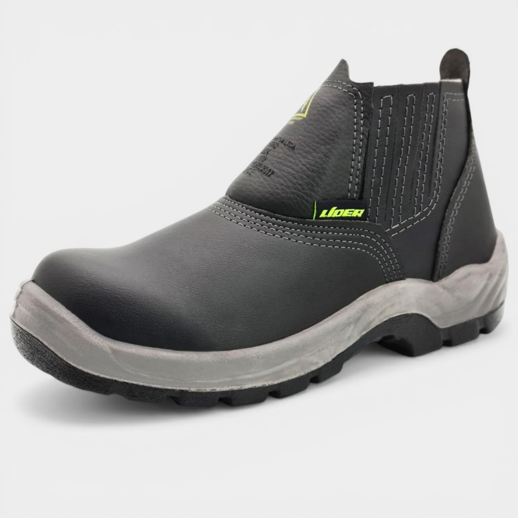 Botina De Segurança Biqueira de Composite Cartom P/ Eletricista CA38753 Couro - Preto