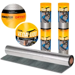 2 Uni Manta Asfaltica 90cm X 10m Auto Adesiva Aluminizada