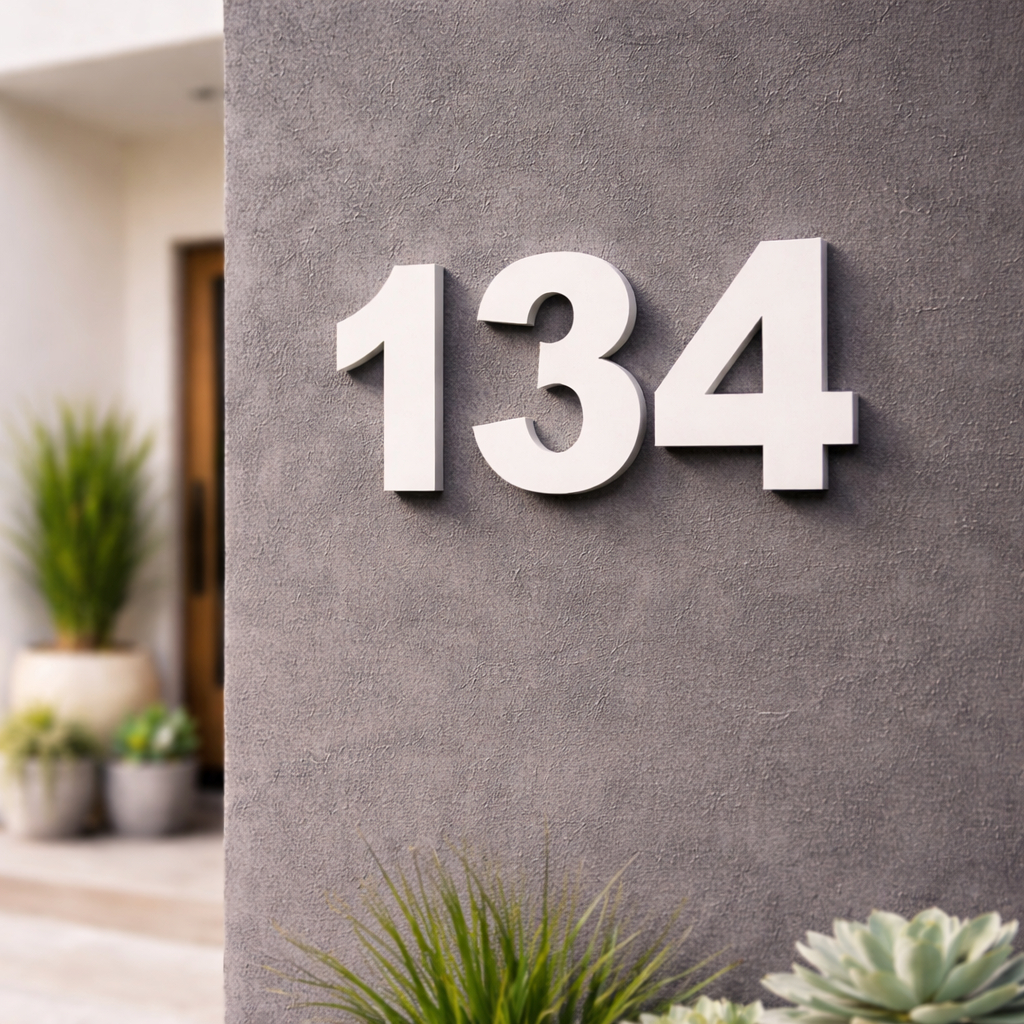 Kit 3 Números Residenciais Acrílico Casa Apartamento Placa de Endereço Dupla Face Autocolante em Oferta na Shopee