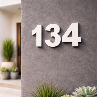 Kit 3 Números Residenciais Acrílico Casa Apartamento Placa de Endereço Dupla Face Autocolante em Oferta na Shopee