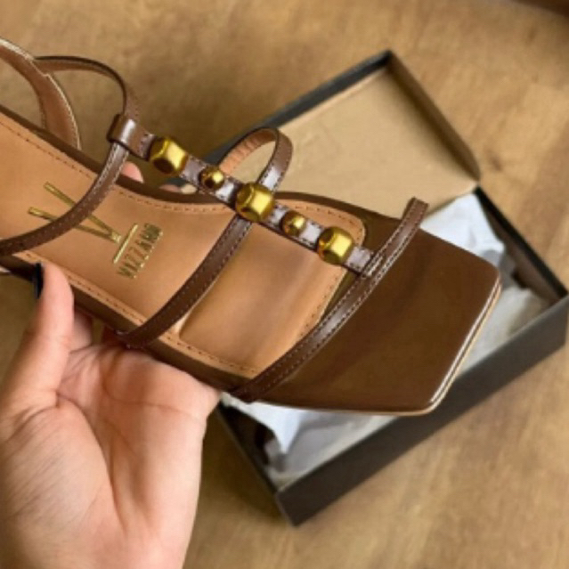 Sandália Rasteira Feminina Vizzano Original Bico Quadrado - Ref. 6513.218