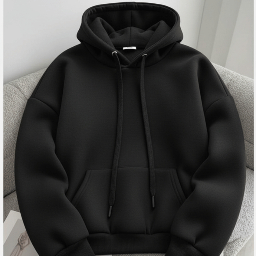 Moletom Blusa de Frio Canguru Liso Basico com Capuz e Cordao Feminino Inverno Casaco Agasalho Premium
