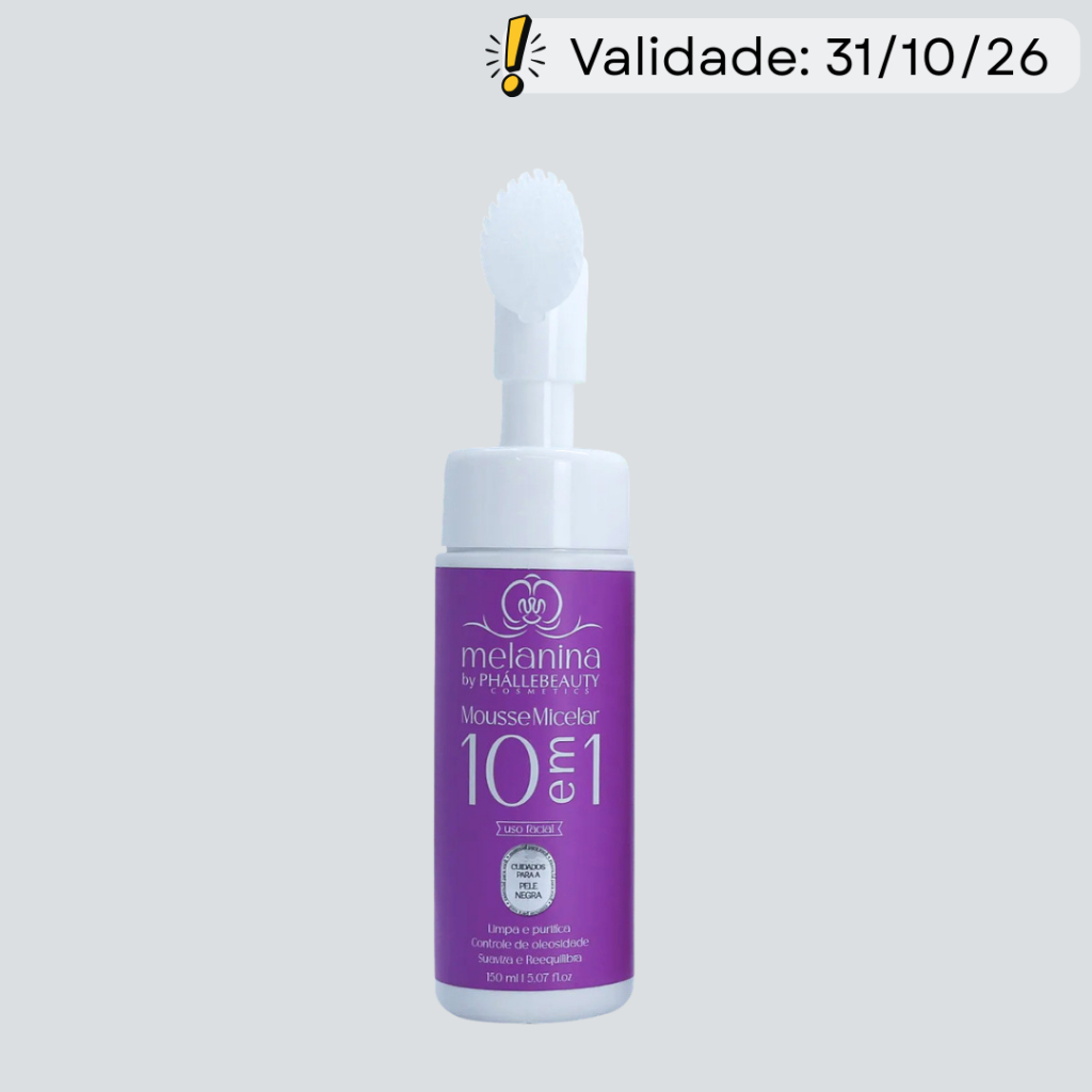Phállebeauty Mousse Micelar para Limpeza Facial 150ml - Melanina 10 em 1