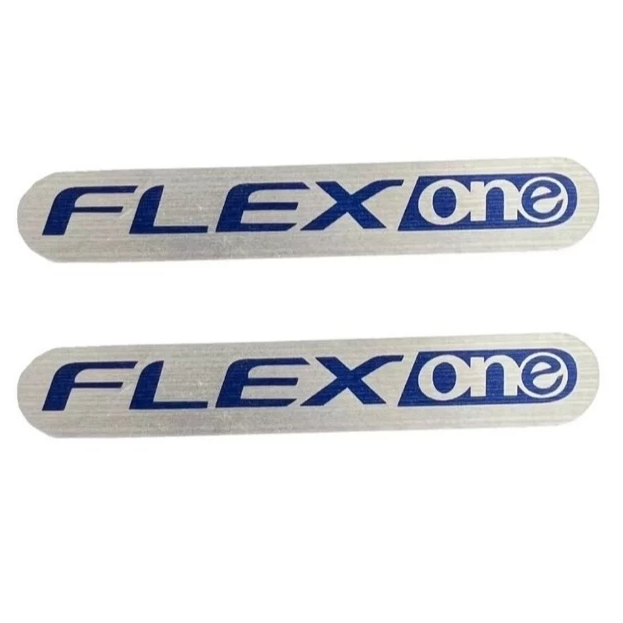 Par Adesivo Flex One Moto Rabeta Traseira Titan/Fan Emblema