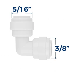Conector Cotovelo Joelho Engate Rápido 3/8 x 5/16 – Adaptador para Filtro, Purificador e Mangueira