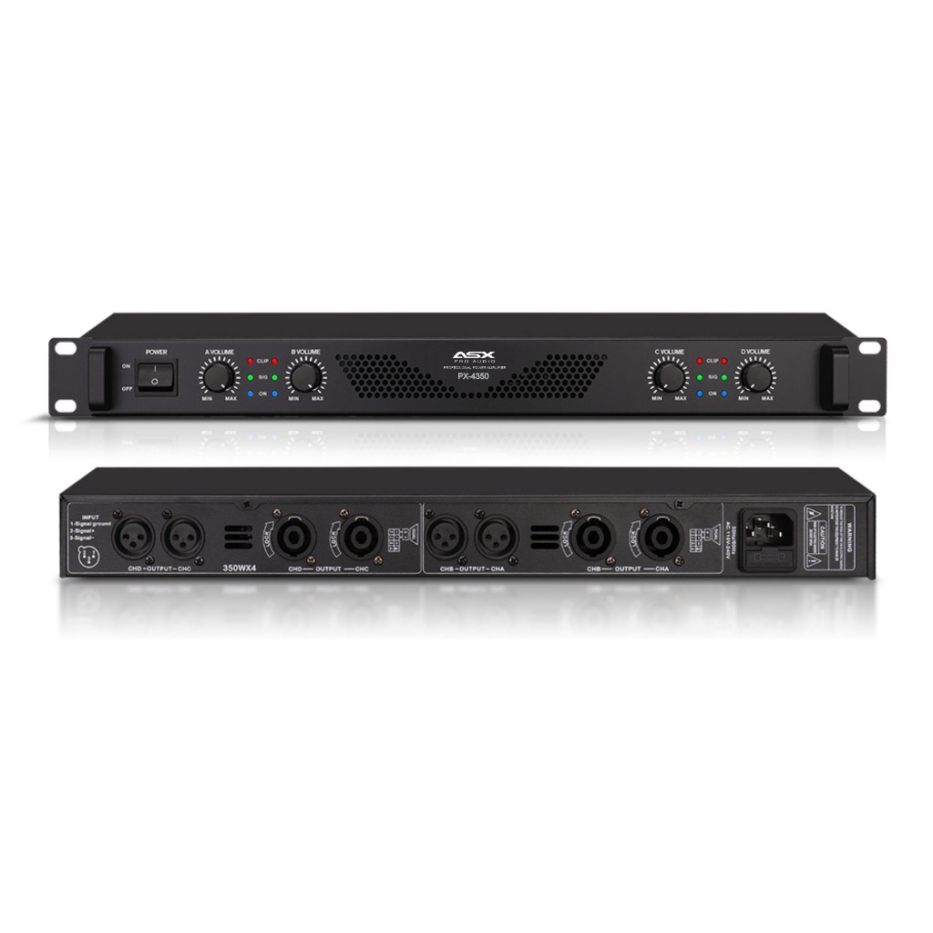 Amplificador Potencia 4 Canais Profissional 1400w Asx Px4375
