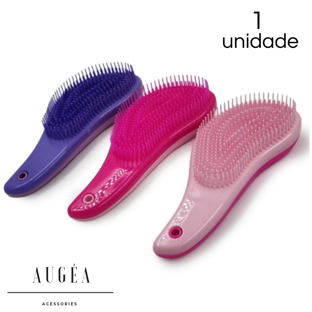 Mágica escova de cabelo desembaraçadora finalização liso, ondulado, cacheado e crespo