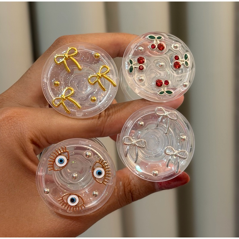 Pop Socket Luxo Adesivo 3M para Celular Suporte Retrátil Decorado Grip Universal para Capinha e Smartphone