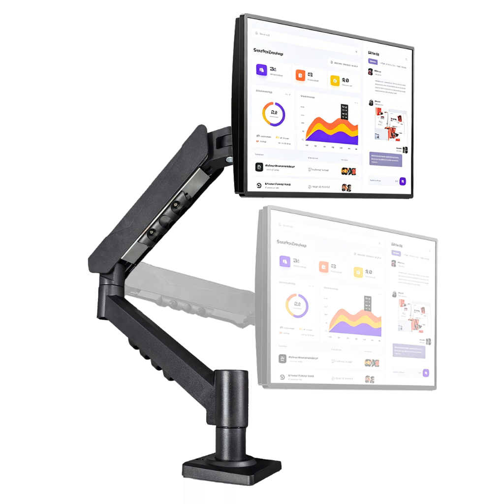 Suporte De Monitor Articulado Para Tv/monitor De 17 Até 30 De Mesa Ajuste Altura Preto U1