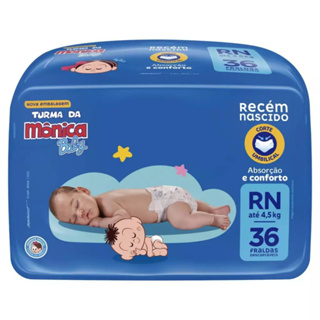 Fralda Turma da Mônica Baby RN 36 ou 72 Unidades em Oferta na Shopee