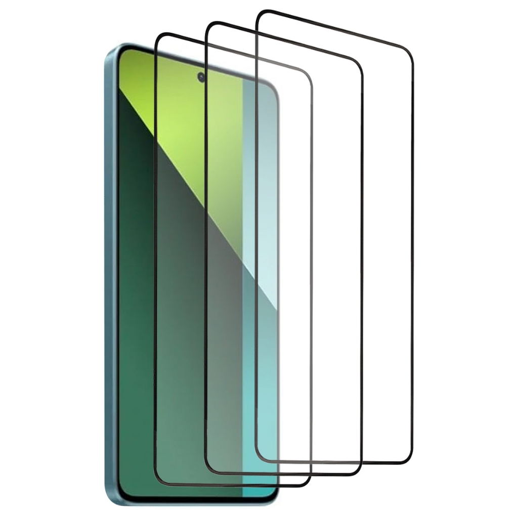 Kit Com 3 Películas de vidro 3D Para Xiaomi Redmi Note 13 Pro