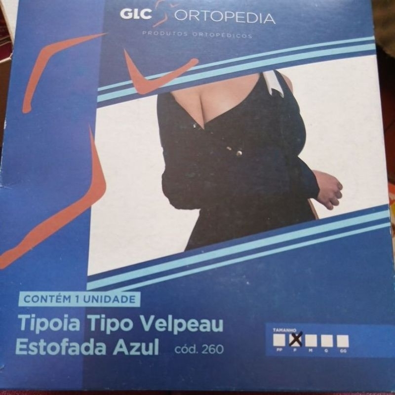 TIPÓIA VELPEAU  ESTOFADA  AZUL  TAMANHO P.   ORTOPÉDICA.
