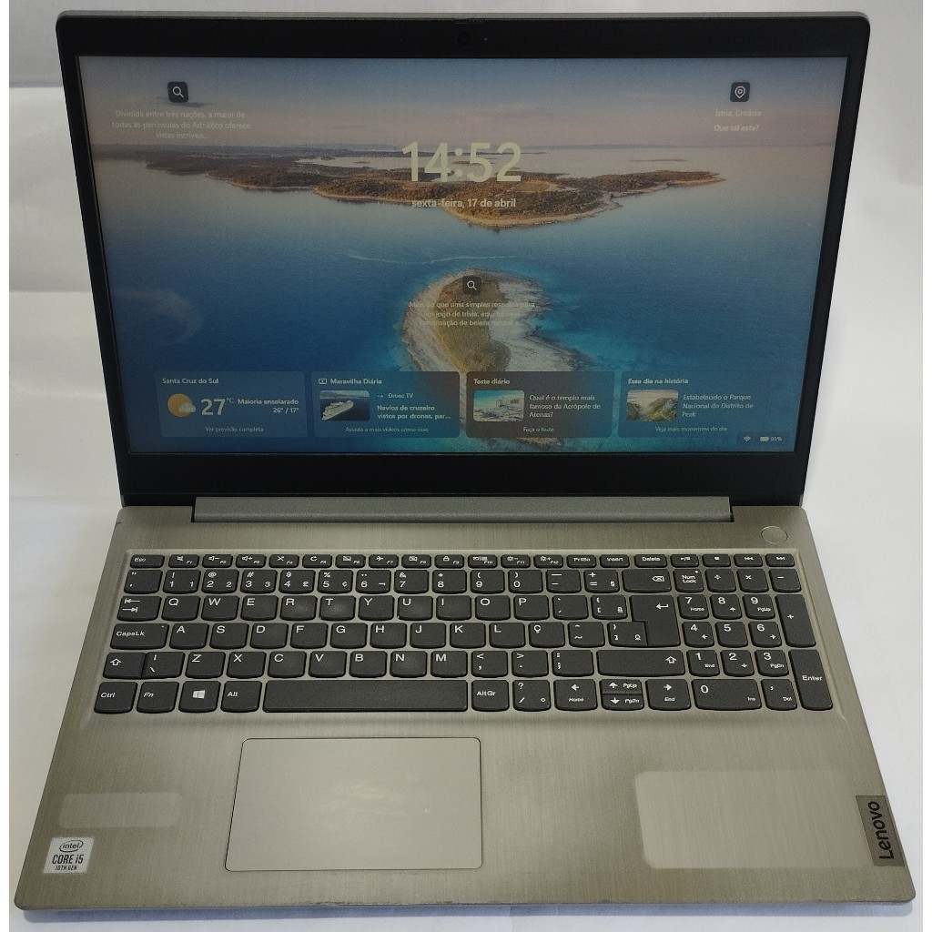 Notebook Lenovo Ideapad 3 Intel Core i5-10210U - 8GB RAM - SSD 256GB NVMe - Windows 11