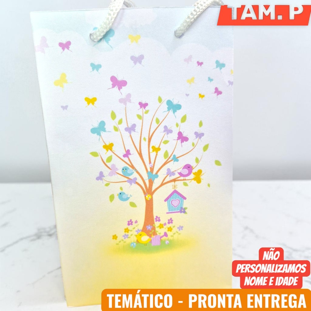 10 Sacolinha JARDIM das BORBOLETAS TAM.P Lembracinha Surpresa de Festa Pegue e Monte ENVIO RÁPIDO
