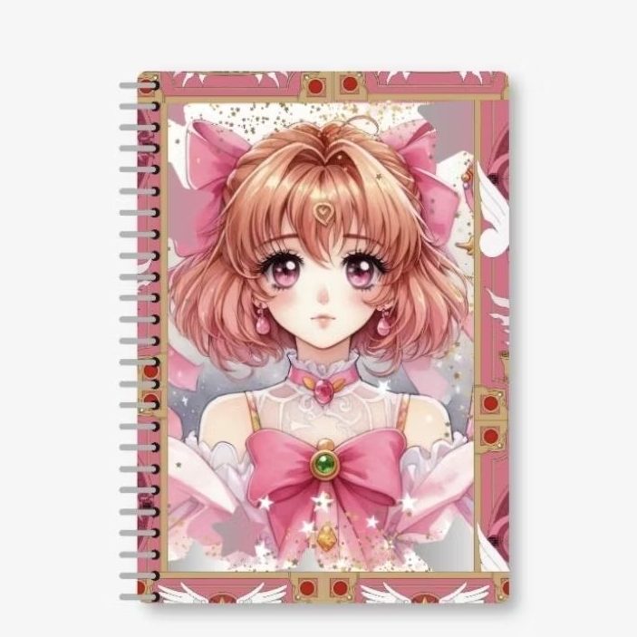 Caderno A5 sakura Card Capturs caderno anime 100 folhas ou 200 folhas