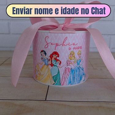 Kit Tubolata Personalizada (5X6) PRINCESAS 2- Aniversário Batizado Lembrancinha Chá de Bebê
