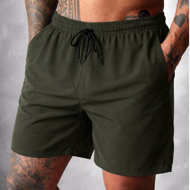 Bermuda Short Masculino 100% Elastano Esportivo Secagem Rápida Praia Piscina Natação Confortável Leve Moda Verão Adulto