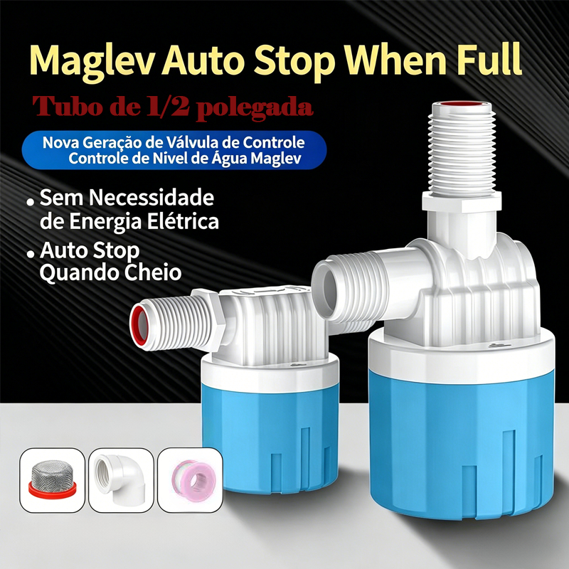 1/2”Válvula Flutuante Boia Controle Automático Nível Água 90°e180°