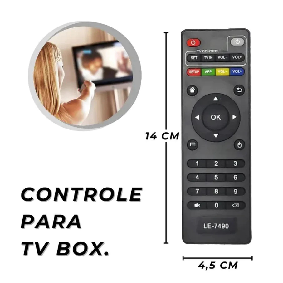 Controle Remoto Universal para Box - Compatível com Várias Marcas