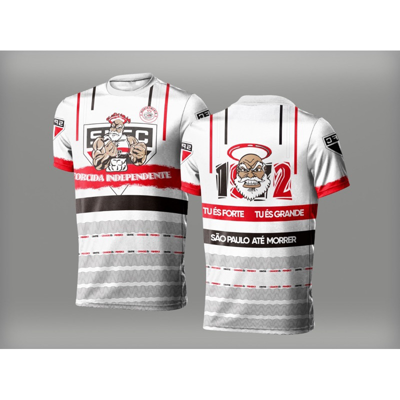 Camiseta Tricolor SPFC Torcida Organizada Independente Branca