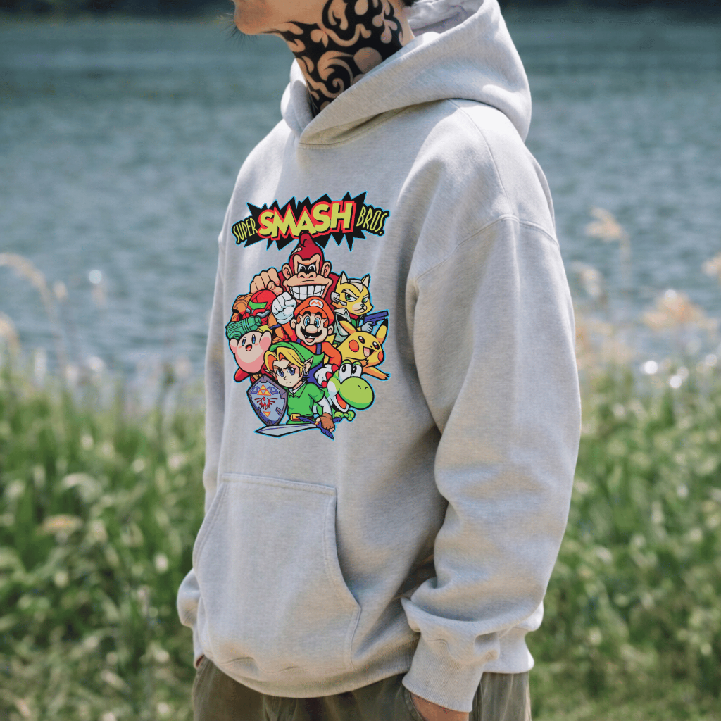 Moletom Estampado Stretwear Canguru Inverno Unisex Algodão Estilosa e Confortavel Premium Lançamento Jogos Bros