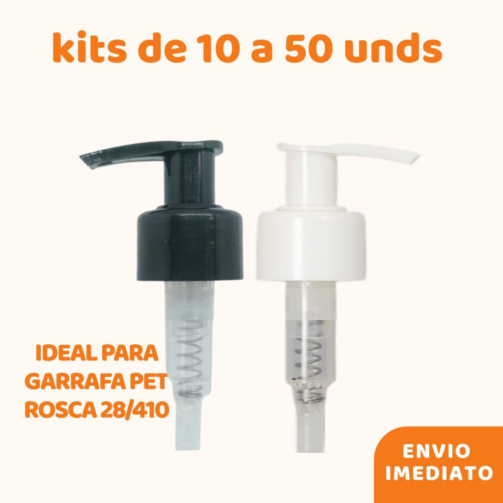 Kit Válvulas Pump | Saboneteira Lotion | Bico de Pato - Rosca 28/410 – 10 a 50 Und