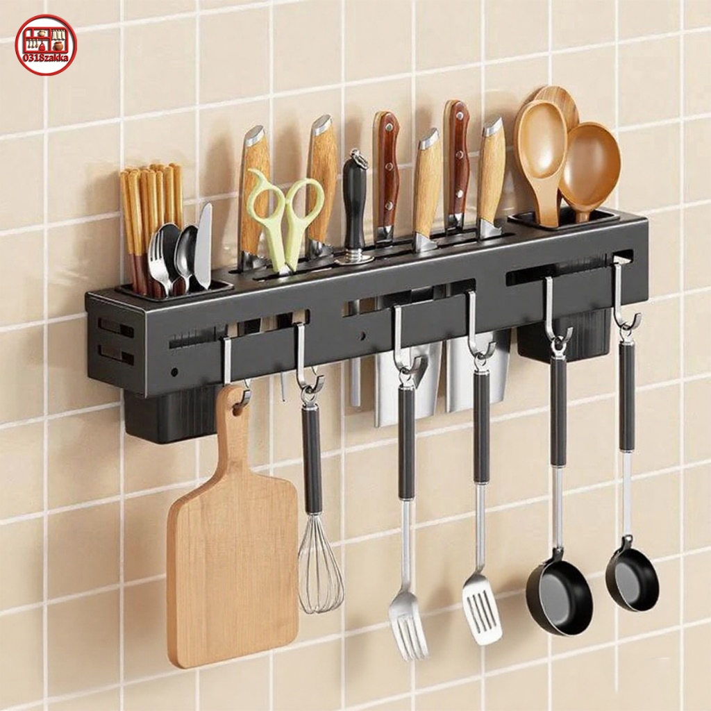 🔪Rack de Armazenamento de Facas e Utensílios de Cozinha - Aço Inoxidável,  Praticidade e Durabilidade -M3