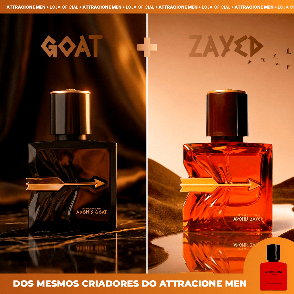 Perfume Attracione Men Kit Adonis Zayed e Adonis Goat - LANÇAMENTO