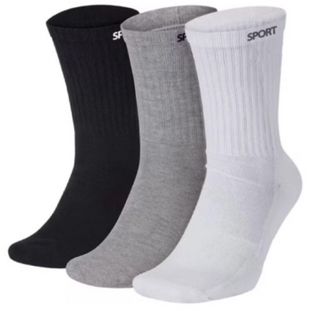 Meias masculina SPORT Algodão cano alto/longo kit6,12 e 24 pares