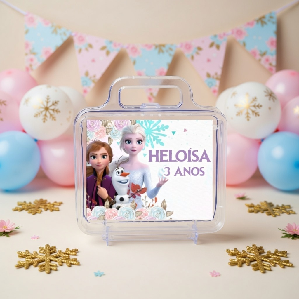 Adesivo Personalizado para Maletinha Frozen Ana e Elsa - Adesivo Adesivo  Frozen Ana e Elsa
