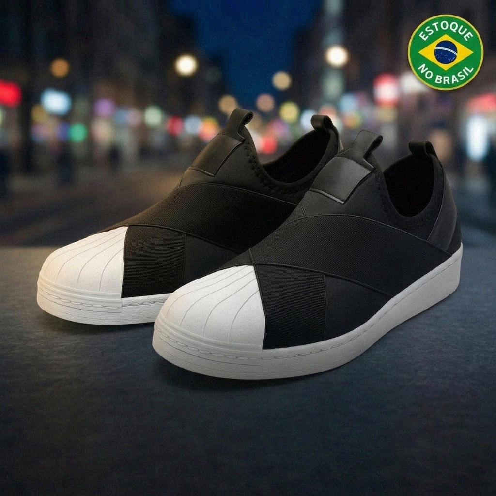Tênis Elástico Meia Slip On Calce Fácil Feminino/Masculino Casual e Academia Leve e Confortável