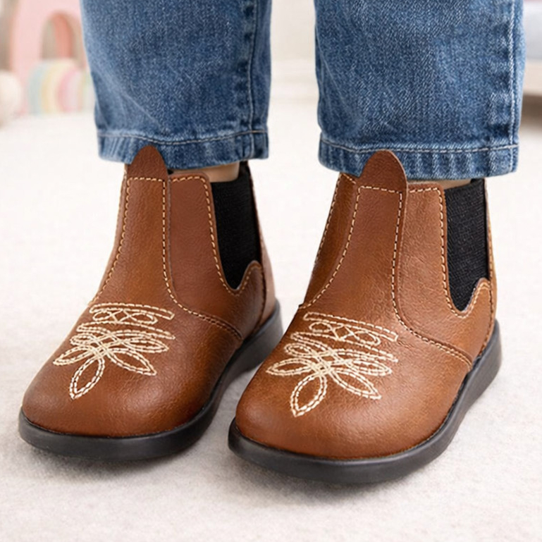 Bota Infantil Bordada Jeca Botina Jequinha Country Festa Junina Menino Menina Confortável Antiderrapante
