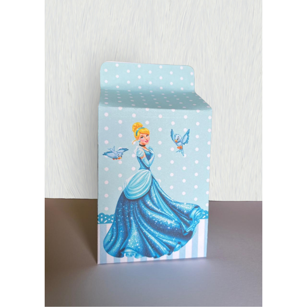 Kit Caixinha Milk Cinderela Nome + Idade | Lembrancinha Personalizada | PEGUE E MONTE