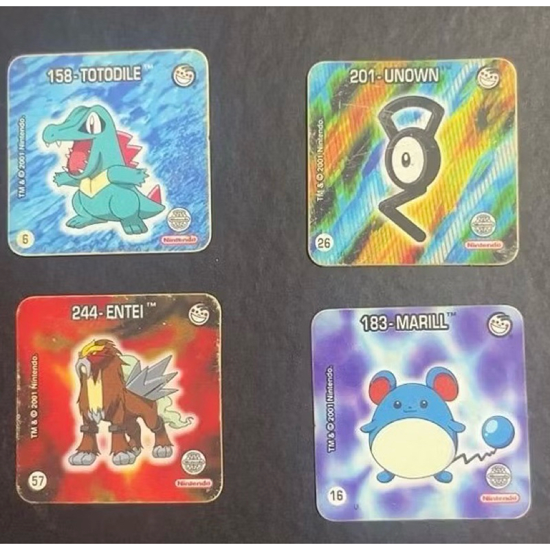 lote da cartas tazo Pokémon elma chips