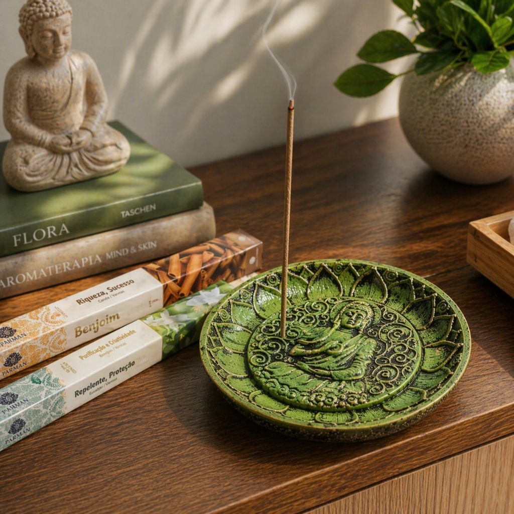 Incensário Queimador Porta Incenso decorativo indiano decoração ying yang fengshui
