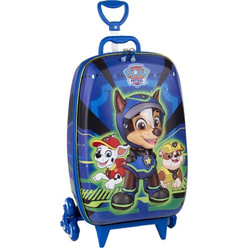 Mochila Mala de Rodinhas Escolar Infantil Escolar 3D Harry Patrulha Canina Menino