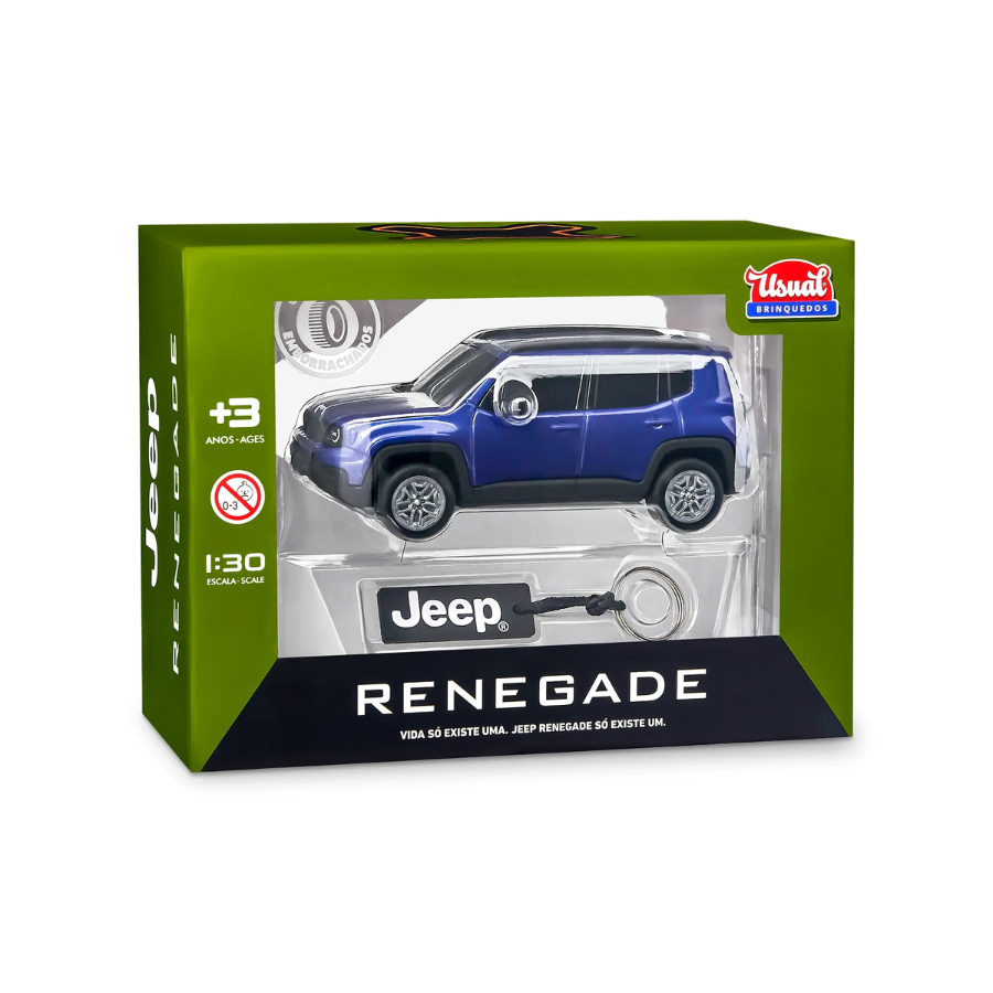 Carrinho Jeep Renegade Unitario 1/30 Com Chaveiro Brinquedo Criança Colecionável — imagem 2 de 2