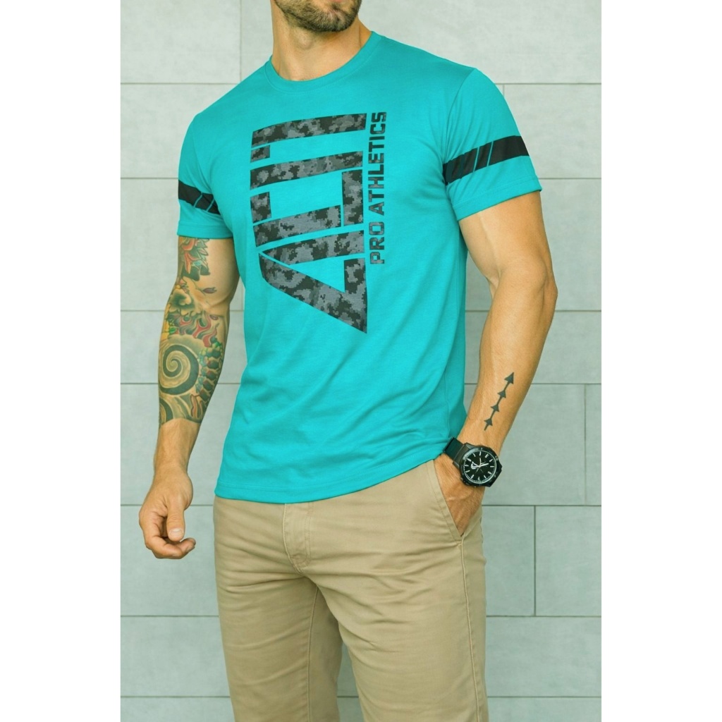 Camiseta  masculino manga curta Estampa Algodão 4c11