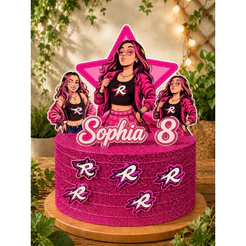 topo topper de bolo emily vick os rosas PERSONALIZADO COM SEU NOME